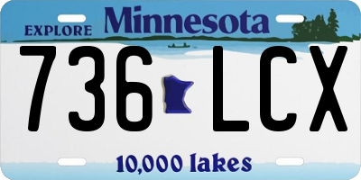MN license plate 736LCX