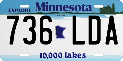 MN license plate 736LDA