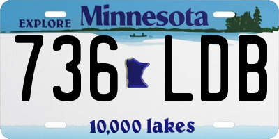 MN license plate 736LDB