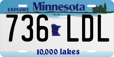 MN license plate 736LDL