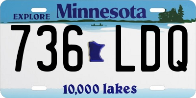 MN license plate 736LDQ