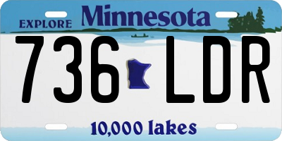 MN license plate 736LDR