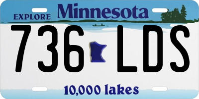 MN license plate 736LDS
