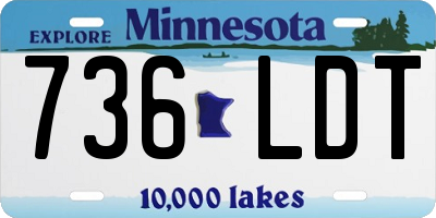 MN license plate 736LDT