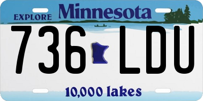 MN license plate 736LDU