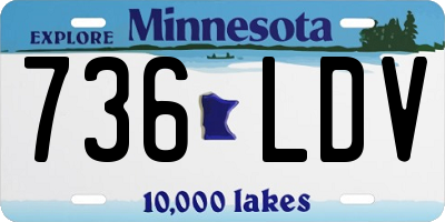 MN license plate 736LDV