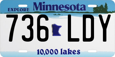 MN license plate 736LDY