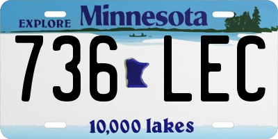 MN license plate 736LEC