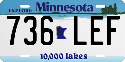 MN license plate 736LEF
