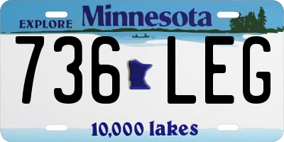 MN license plate 736LEG