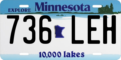 MN license plate 736LEH