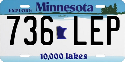 MN license plate 736LEP