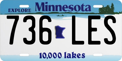 MN license plate 736LES