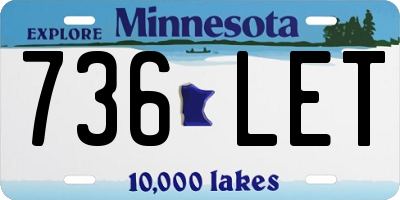 MN license plate 736LET