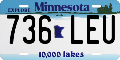 MN license plate 736LEU