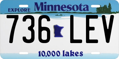 MN license plate 736LEV