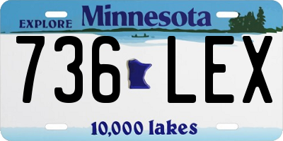 MN license plate 736LEX
