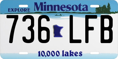 MN license plate 736LFB
