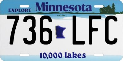 MN license plate 736LFC