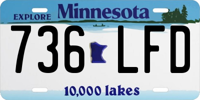 MN license plate 736LFD