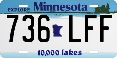 MN license plate 736LFF