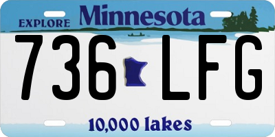 MN license plate 736LFG