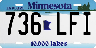 MN license plate 736LFI