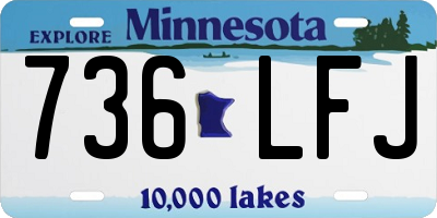 MN license plate 736LFJ
