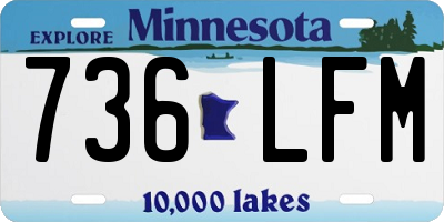 MN license plate 736LFM