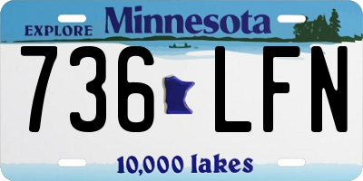 MN license plate 736LFN