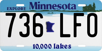 MN license plate 736LFO
