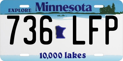 MN license plate 736LFP