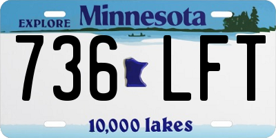 MN license plate 736LFT