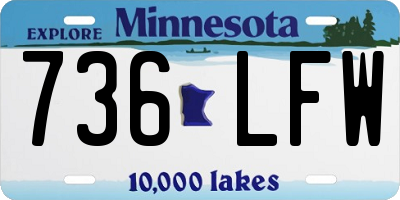 MN license plate 736LFW