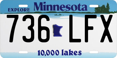 MN license plate 736LFX