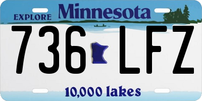 MN license plate 736LFZ