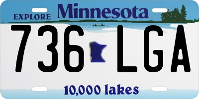 MN license plate 736LGA