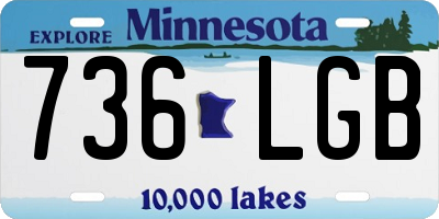 MN license plate 736LGB