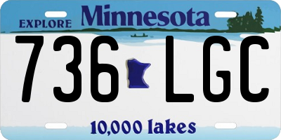 MN license plate 736LGC