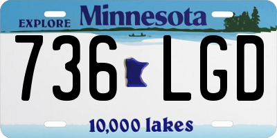 MN license plate 736LGD