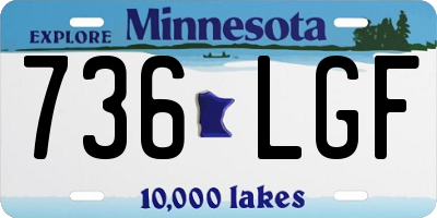 MN license plate 736LGF