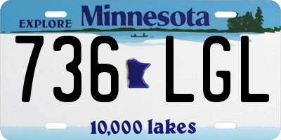 MN license plate 736LGL
