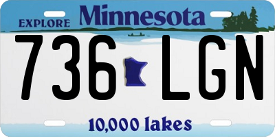 MN license plate 736LGN