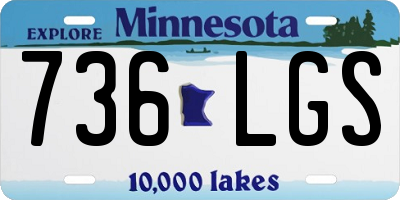MN license plate 736LGS