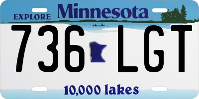 MN license plate 736LGT
