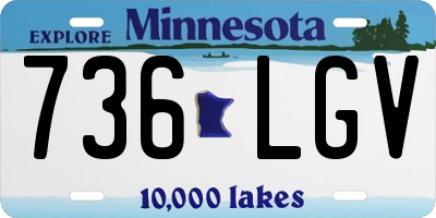 MN license plate 736LGV