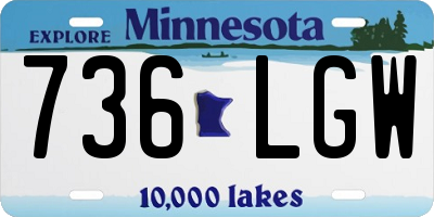MN license plate 736LGW