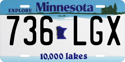 MN license plate 736LGX
