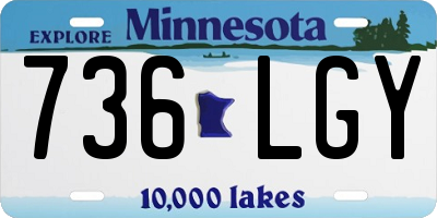 MN license plate 736LGY