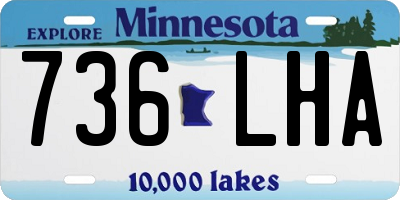 MN license plate 736LHA
